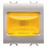 PROTRUDING INDICATOR LAMP - 12V ac/dc / 230V ac 50/60 Hz - AMBER - 2 MODULES - NATURAL SATIN BEIGE - CHORUSMART