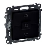 Roller blind push button 250v mat black Valena Life
