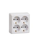 Socket v/a 4v PC24-3-OB IP20 white square IeK