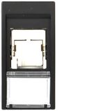 Data socket RJ45 category 6 FTP, black, 1M