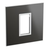 Arteor Surround Plate 1 Module Square Reflective Black