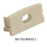 End cap with hole for PF, gray color, 1 pc