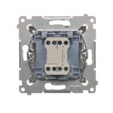 Single switch with a key - 2 positions "0-1", Inox, metallized, 5A