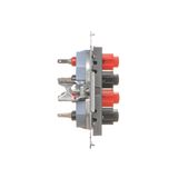 Double socket outlet with earthing and current phase constancy, (Complete product), 16A, 250V, Screw, Silver matt, metalic