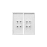Two gang switch, (module), 16AX, Screw, Silver matt, metalic
