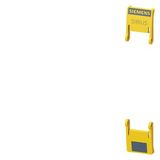 hinged cover 17.5 mm, for SIRIUS devices in industrial DIN-rail enclosure in yellow , without