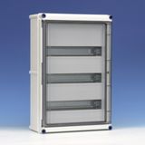 Encl. hinged cover+top head rail 3 slots rail, clo