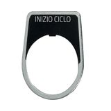 Legend plate "INIZIO CICLO"