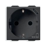 2P+E 16A DE SICURY outlet+USBC 15 carbon