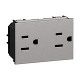 L.NOW - US DUPLEX SOCKET 15A STEEL