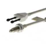 Fiber optic sensor head, diffuse, M6 cylindrical axial, R25 heat resis E32 2168E