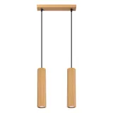 DOUBLE HANGING LAMP WITH GOLDEN ROSETTLE FOR GU10 FROM THE KERBON FAMILY