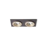 SHARM SQ II recessed pearl gold/brown 230V LED 2x10W 24° 3000K
