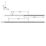 Suspended luminaires Parelia Prisms Aluminium ETDD 71W 12200lm Wide reduced glare UGR19 (W19) IK02 3 SDCM
