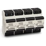 POWERTEC P 25kA + RC, 3+1 TT - 350V, T1/2, pluggable
