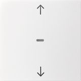 Cover arrow f. 1gang f. push-b. m, clearlens, S.1/B.3/B.7, p.white, ma