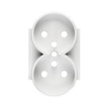 Cover for double socket outlet, (cover), Simon 24, IP20, antibacterial white
