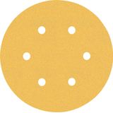 EXPERT C47 Sandpaper with 6 holes for Random Orbital Sanders 15 mm, G 12 5-pc