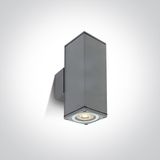 GREY WALL 2xGU10 10W IP54 100-240V