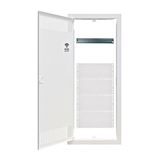 Frame, door and insert for media enclosure BK0857, 5-rows