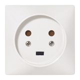 Power socket with earth - 20A - plate 80x80mm - 2 cells