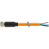 M8 female 0° A-cod. with cable PUR 4x0.34 or UL/CSA+robot+drag ch. 40m
