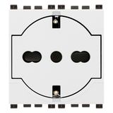 Flat 2P+E P40 Universal outlet white