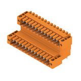 PCB plug-in connector, male header, Flange, THT solder connection, 3.50 mm, Number of poles: 26, 90°, Solder pin length (l): 3.2 mm, tinned, orange, Box