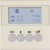 KNX radio timer quicklink, display, S.1, white glossy