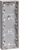 Housing, 3gang, flat design, surface-mounted, S.1, polar white matt