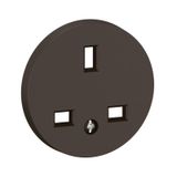 2P+E 13A BS STANDARD SOCKET BLACK