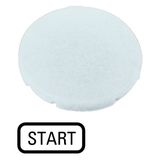 M22-XD-W-GB1 Button plate, flat white, START