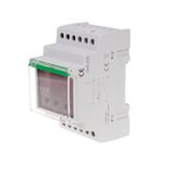 limiter with voltage relay function, LCD, measurement up to 10kW, DIN rail mounting