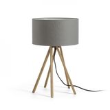 EL PASO table grey bamboo 230V LED E14 11W