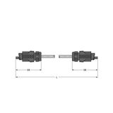 Power Cable, PUR Power cable according to AIDA   AIDA-GP-AIDA-GP-52-0.3M