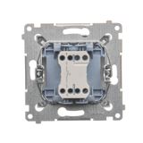 Momentary single switches with key - two positions ''0-1'', anthracite, metalic, 5A