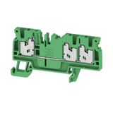 Feed-through terminal block, SNAP IN, green, 2.5 mm², 24 A, 800 V, Num