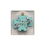 Single button for switches and push buttons, matt aluminum
