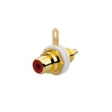 RCA socket, yellow, for mounting adapter BNC-C/IEC/Cinch-MA Up