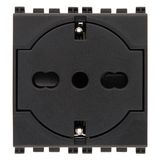 Flat 2P+E P40 Universal outlet grey