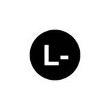 Vinyl label, diametro 20mm, symbol (L+) white/black