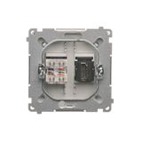 Momentary single switches with key - two positions ''0-1'', champagne matt, 5A