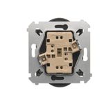 "Bell" push button with LED indicator light, 10AX, black matt
