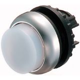 M22-DRLH-W Illuminated pushbutton actuator, RMQ-Titan, Extended, maintained, White, Blank, Bezel: titanium