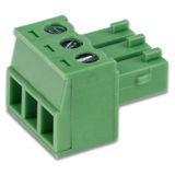 3-pole screw plug. 250V/8A, 28-16 AWG/0.5-1.5mm2
