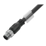 Sensor/actuator line, One end without connector, M12, Number of poles : 4, 1.5 m, pin, straight, Shielded: Yes, LED: No, Sheath material: PUR, Halogen: No