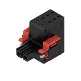 PCB plug-in connector, female plug, 7.62 mm, Number of poles: 2, 180°, PUSH IN with actuator, Tension-clamp connection, Clamping range, max. : 10 mm², Box
