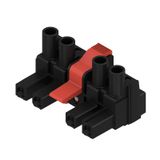 PCB plug-in connector, female plug, 7.62 mm, Number of poles: 4, 180°, Clamping yoke connection, Box