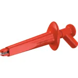Alligator clip, red, max. 20 mm, L 130 mm, CAT IV, socket 4 mm, 66.9474-22
