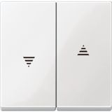 Rocker for roller shutter switch and push-button, polar white, glossy, System M